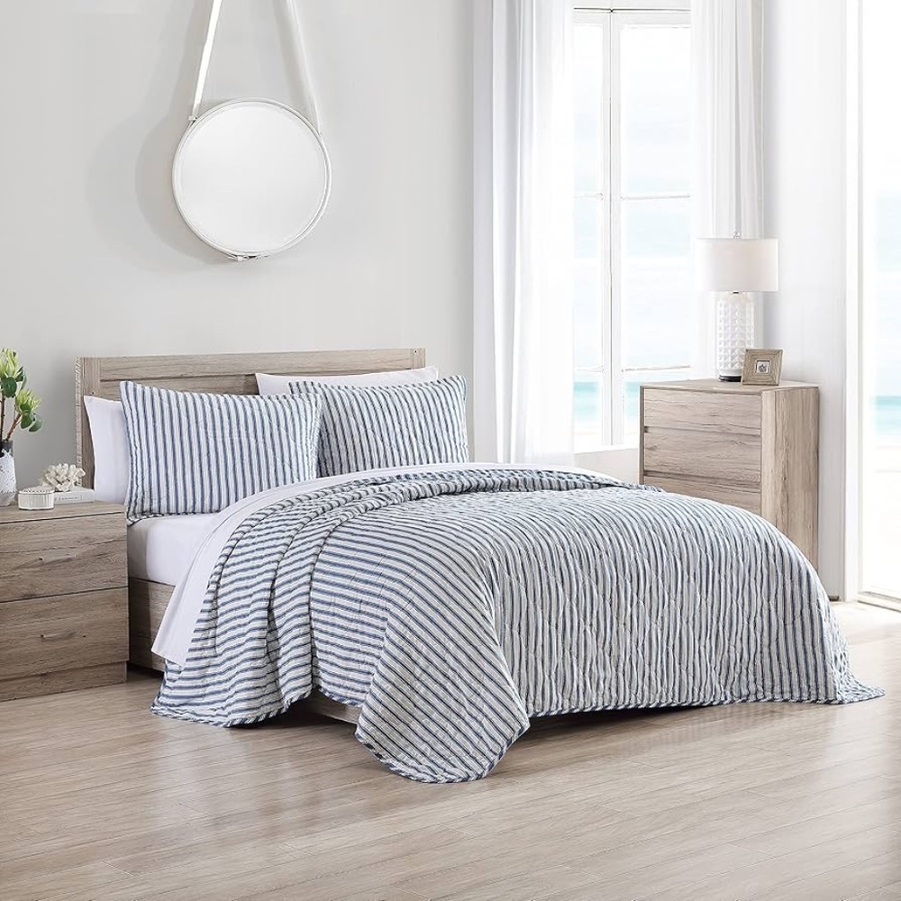 BRAND NEW Stone Cottage Willow Way Stripe Farmhouse Quilt Set – Full/Queen